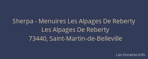Sherpa - Menuires Les Alpages De Reberty