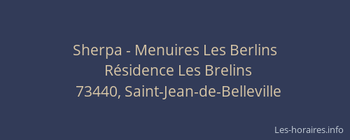 Sherpa - Menuires Les Berlins