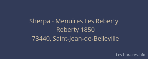 Sherpa - Menuires Les Reberty