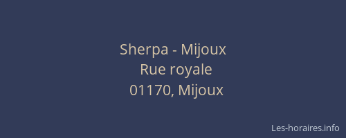 Sherpa - Mijoux
