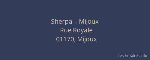 Sherpa  - Mijoux