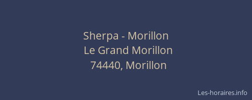 Sherpa - Morillon