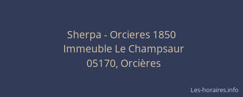 Sherpa - Orcieres 1850