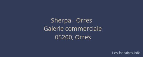 Sherpa - Orres