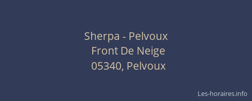 Sherpa - Pelvoux