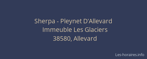 Sherpa - Pleynet D'Allevard