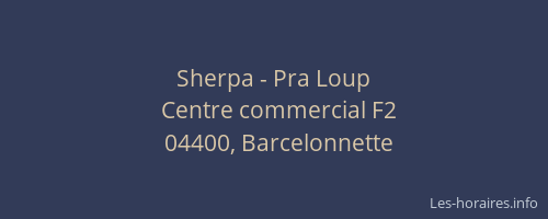 Sherpa - Pra Loup