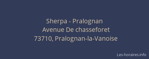 Sherpa - Pralognan