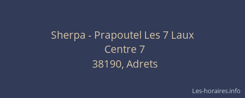 Sherpa - Prapoutel Les 7 Laux