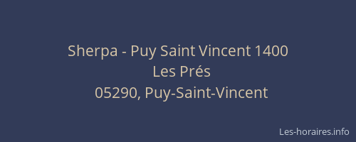 Sherpa - Puy Saint Vincent 1400