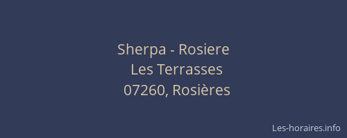Sherpa - Rosiere