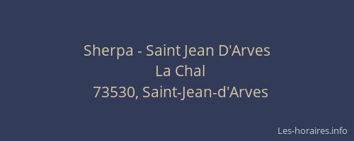 Sherpa - Saint Jean D'Arves
