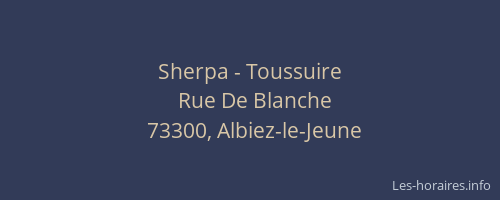 Sherpa - Toussuire