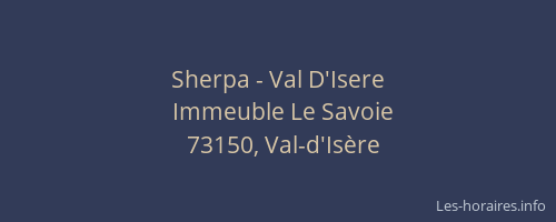 Sherpa - Val D'Isere