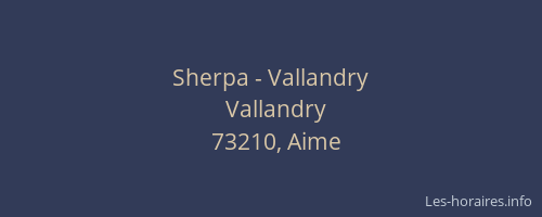 Sherpa - Vallandry