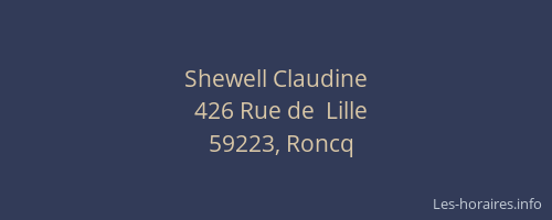 Shewell Claudine