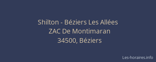 Shilton - Béziers Les Allées