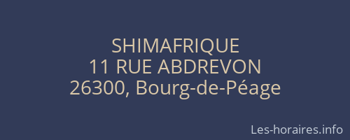 SHIMAFRIQUE