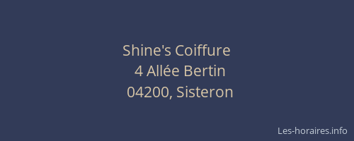 Shine's Coiffure