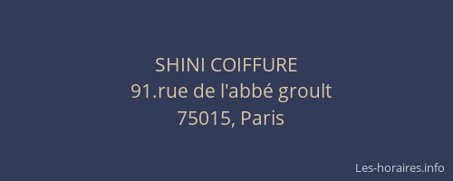 SHINI COIFFURE