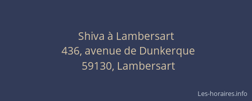 Shiva à Lambersart