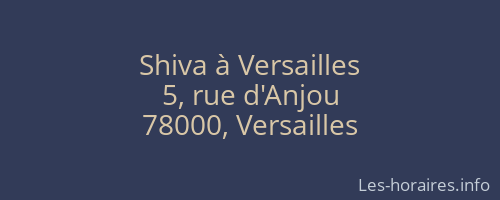 Shiva à Versailles