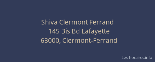 Shiva Clermont Ferrand