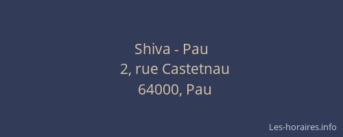 Shiva - Pau