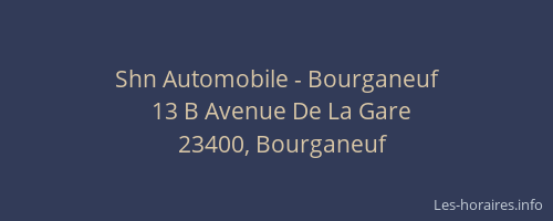 Shn Automobile - Bourganeuf