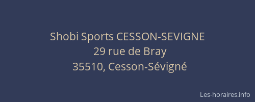 Shobi Sports CESSON-SEVIGNE