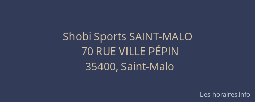 Shobi Sports SAINT-MALO