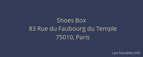 Shoes Box