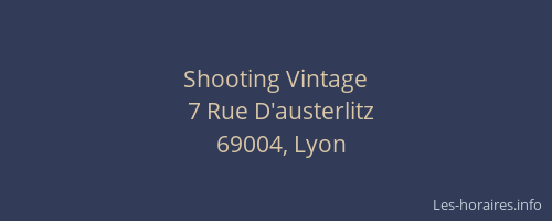 Shooting Vintage