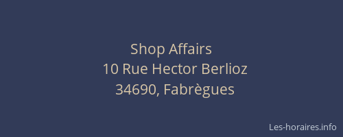 Shop Affairs