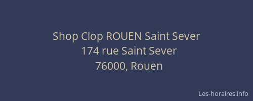 Shop Clop ROUEN Saint Sever