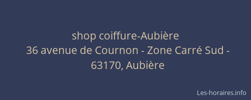 shop coiffure-Aubière