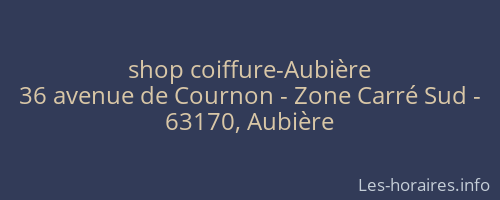 shop coiffure-Aubière