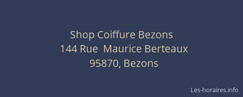 Shop Coiffure Bezons