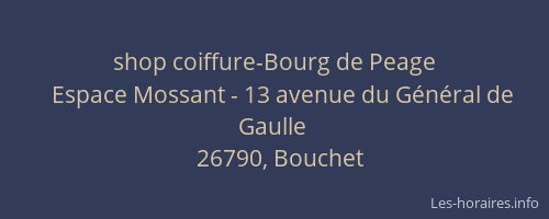 shop coiffure-Bourg de Peage