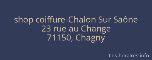 shop coiffure-Chalon Sur Saône