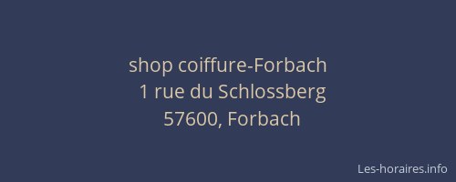 shop coiffure-Forbach