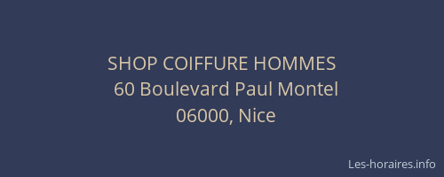 SHOP COIFFURE HOMMES