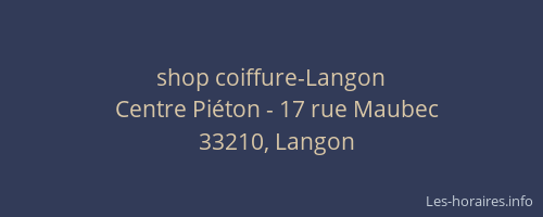 shop coiffure-Langon