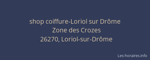 shop coiffure-Loriol sur Drôme