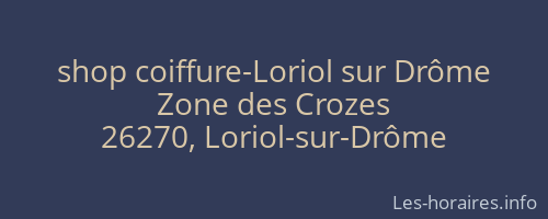 shop coiffure-Loriol sur Drôme