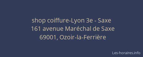shop coiffure-Lyon 3e - Saxe