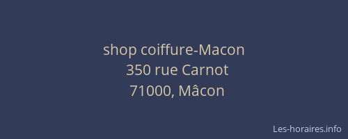 shop coiffure-Macon