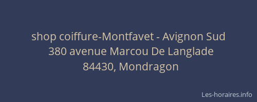 shop coiffure-Montfavet - Avignon Sud