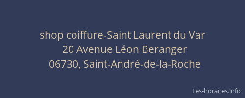 shop coiffure-Saint Laurent du Var