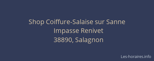 Shop Coiffure-Salaise sur Sanne